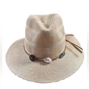 New Steve Madden Ivory Wide Brim Sun Hat Western Beach Nordstrom Coastal Cowgirl